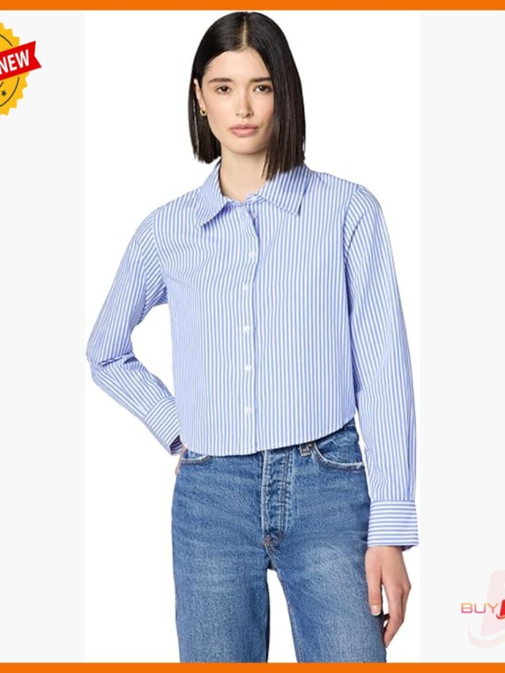 Long Sleeve Button Down Shirt, 100% Cotton, Regular Fit, Striped